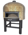 Napoli fired oven with a green tiled finish.