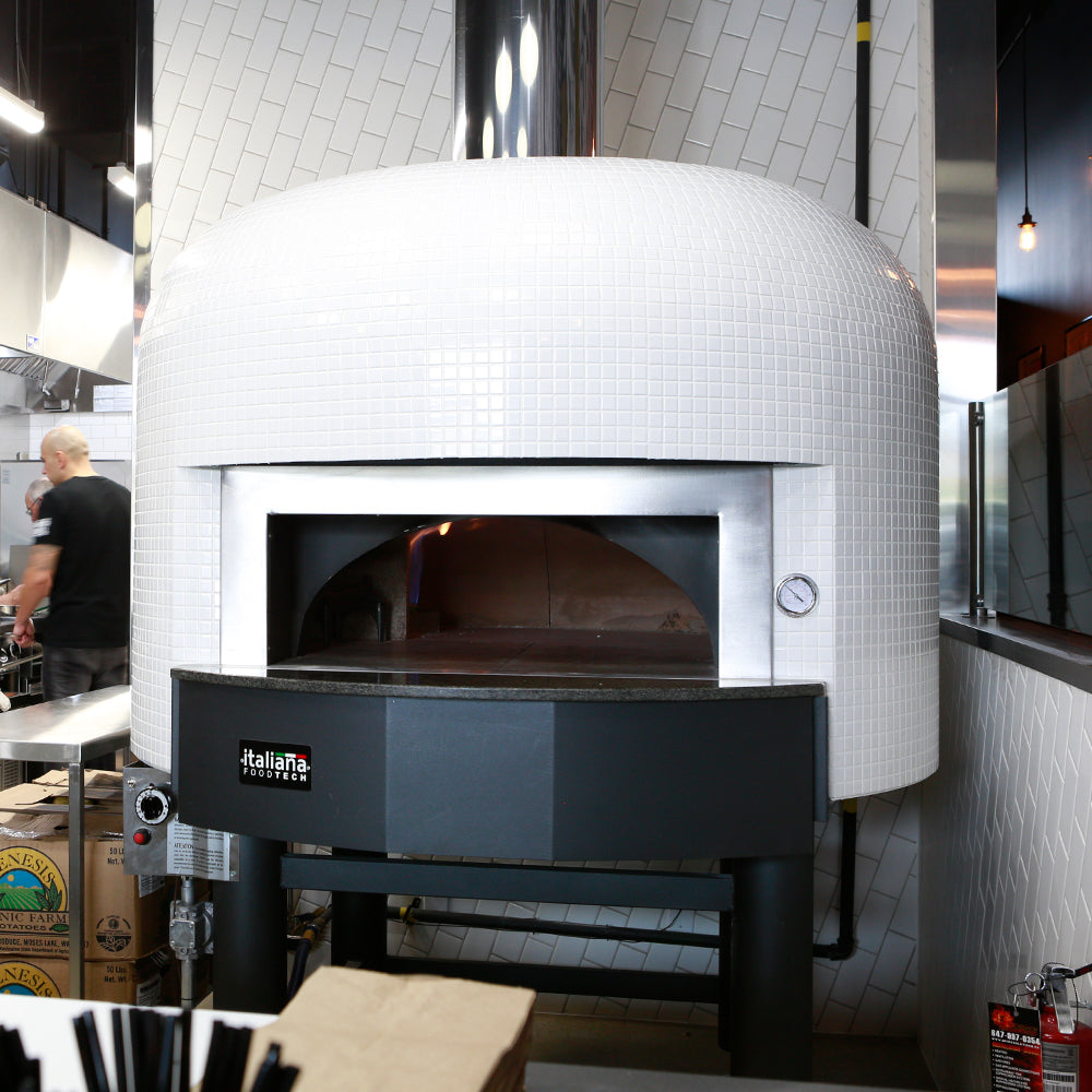 A Napoli Fired oven with a clean and pure white finish.